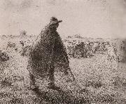 Jean Francois Millet Shepherden in the field painting